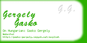 gergely gasko business card